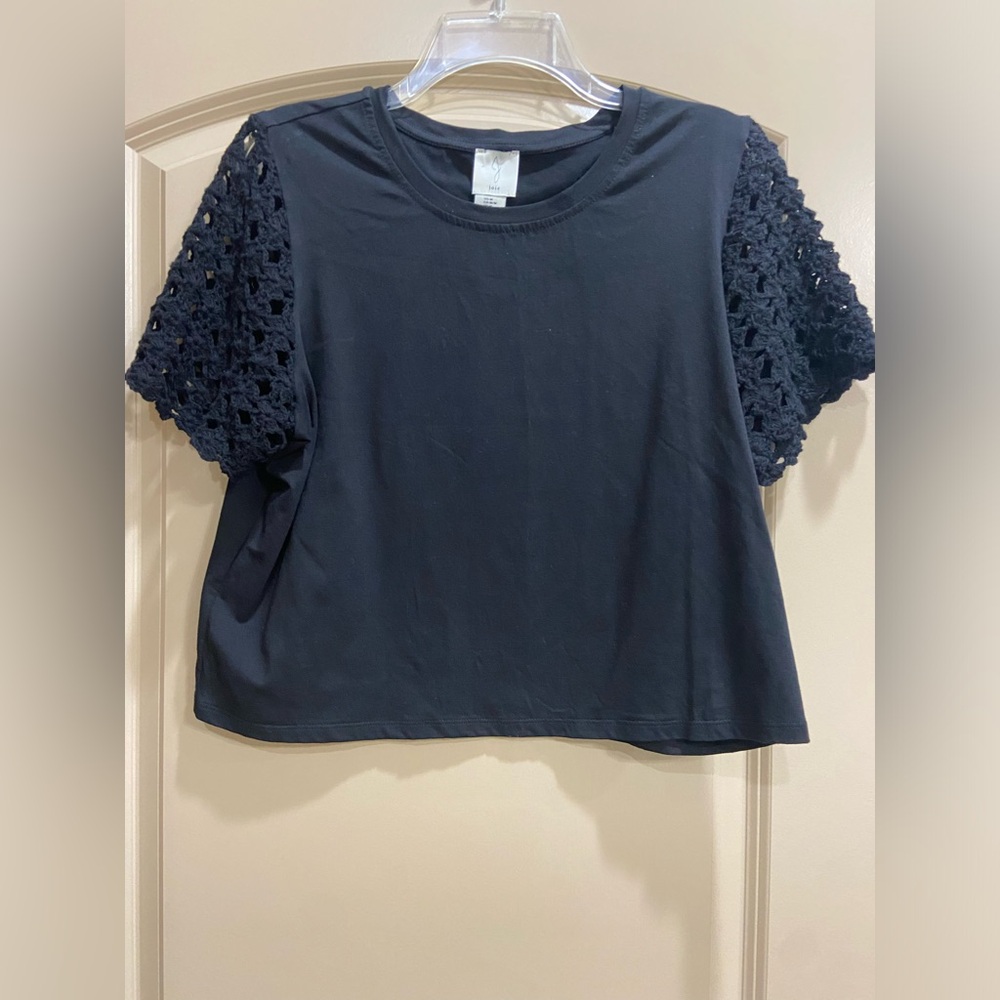 Joie crocheted sleeve top